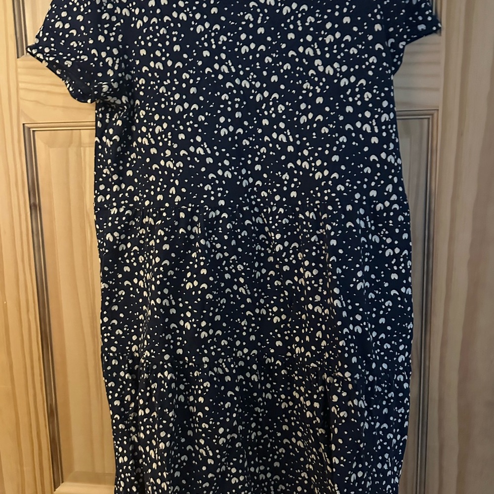 NWT GAP Navy and Cream spotted  Dress